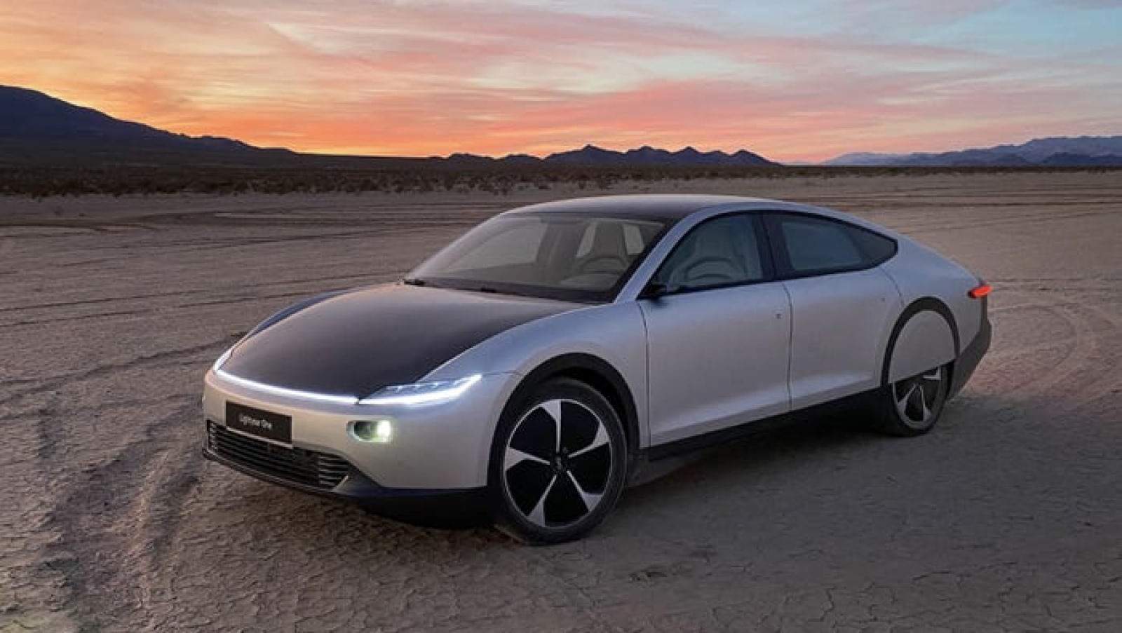 lightyear one solar car in desert