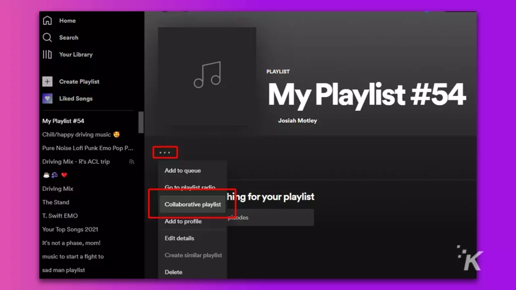 How To Make a Collaborative Playlist — Spotify