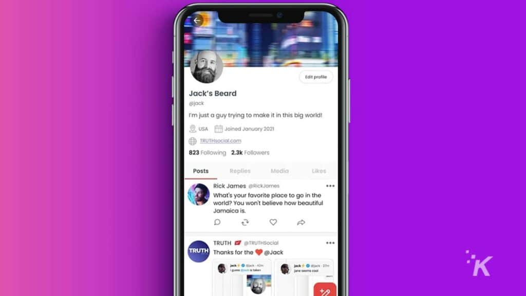 Truth social platform on iphone