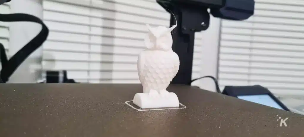 3d printed owl on table