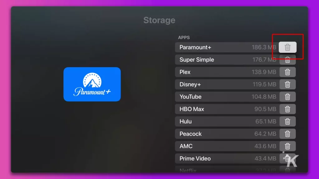 how to delete apple tv apps