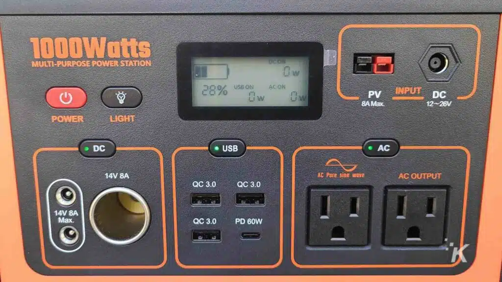 ebl portable power station screen