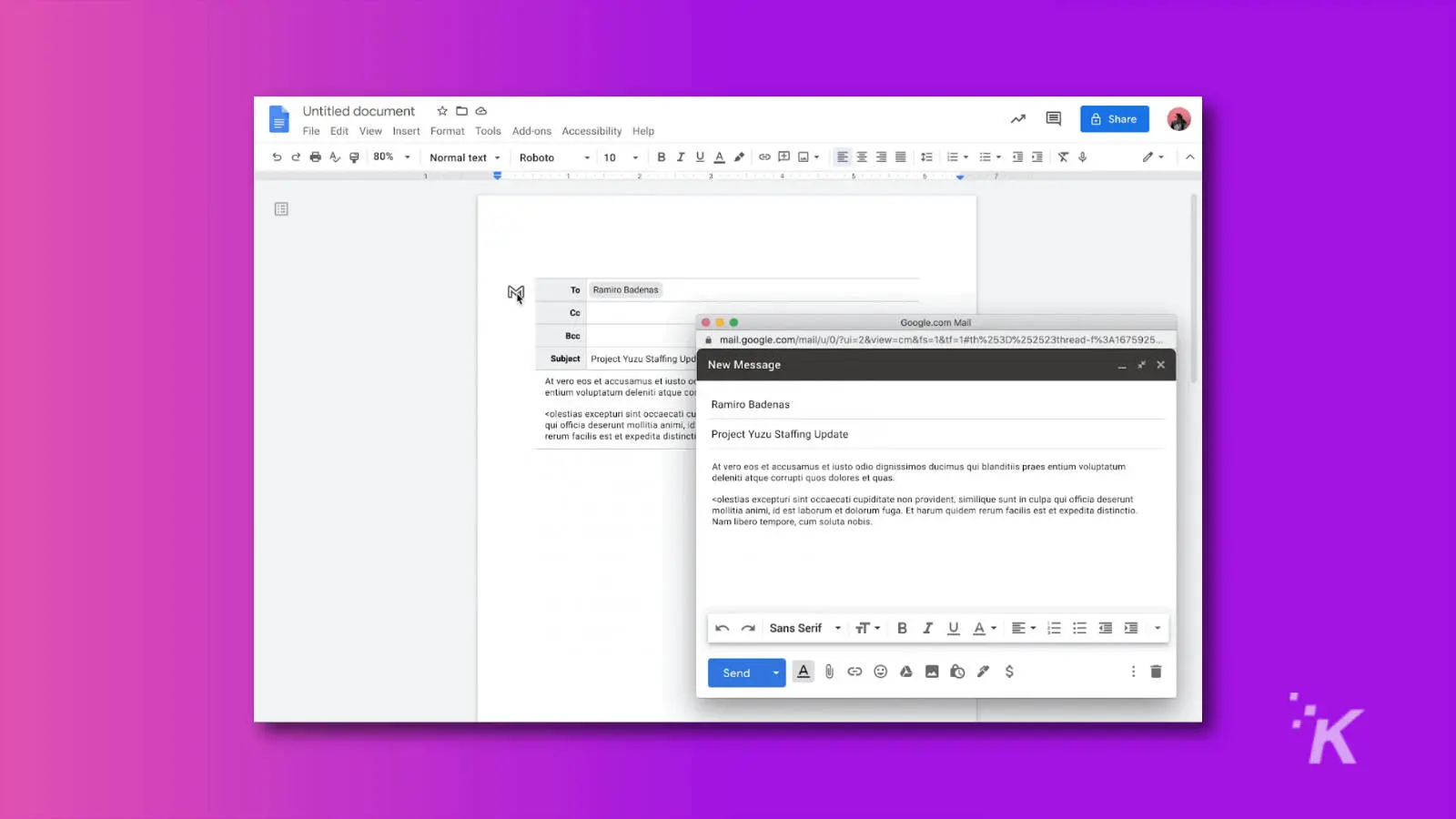 how to find my google docs email