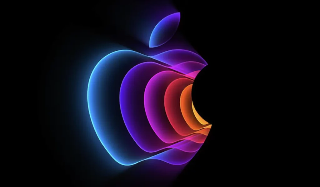 Apple logo announcing apple event on march 8 2022