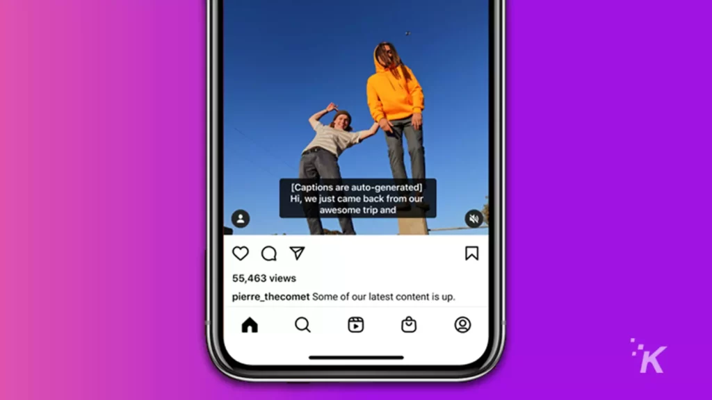 instagram auto-caption feature