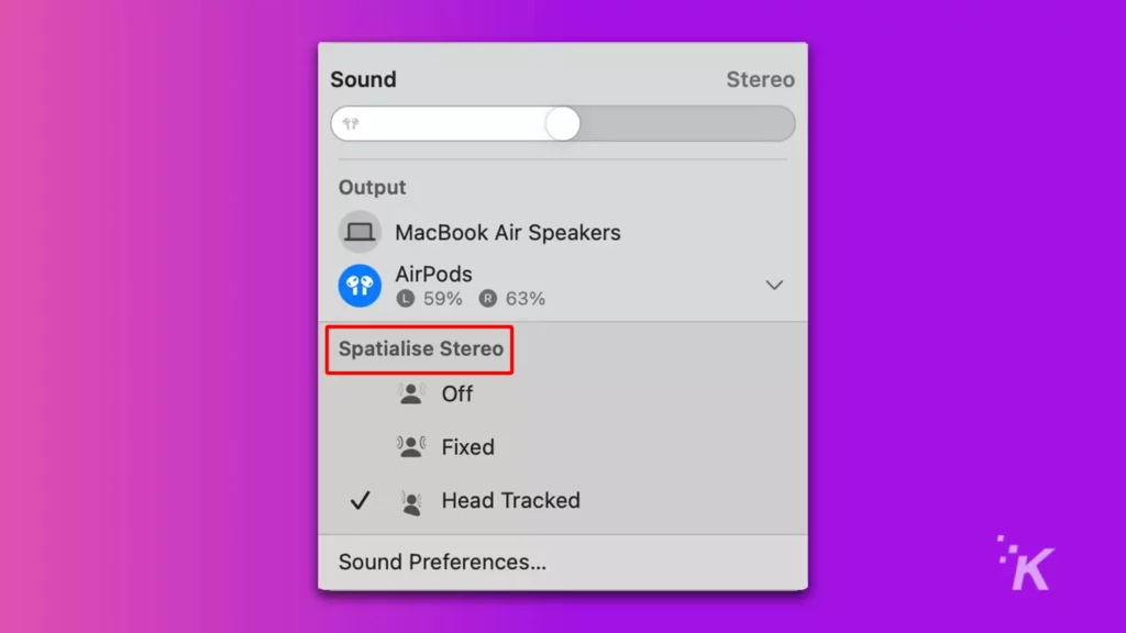 Mac spatialize stereo controls