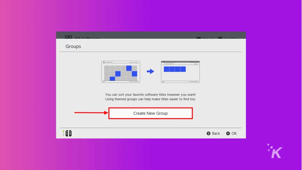 Nintendo Support: How to Create Groups of Software