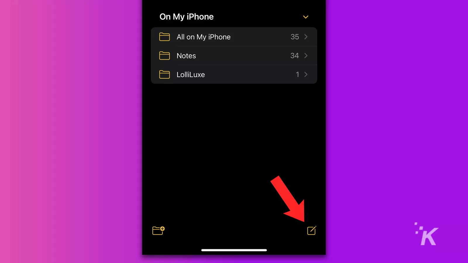 How to create a new note on iphone