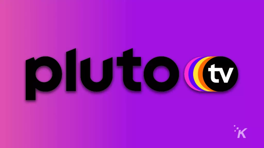 streaming service logo for pluto tv on purple background