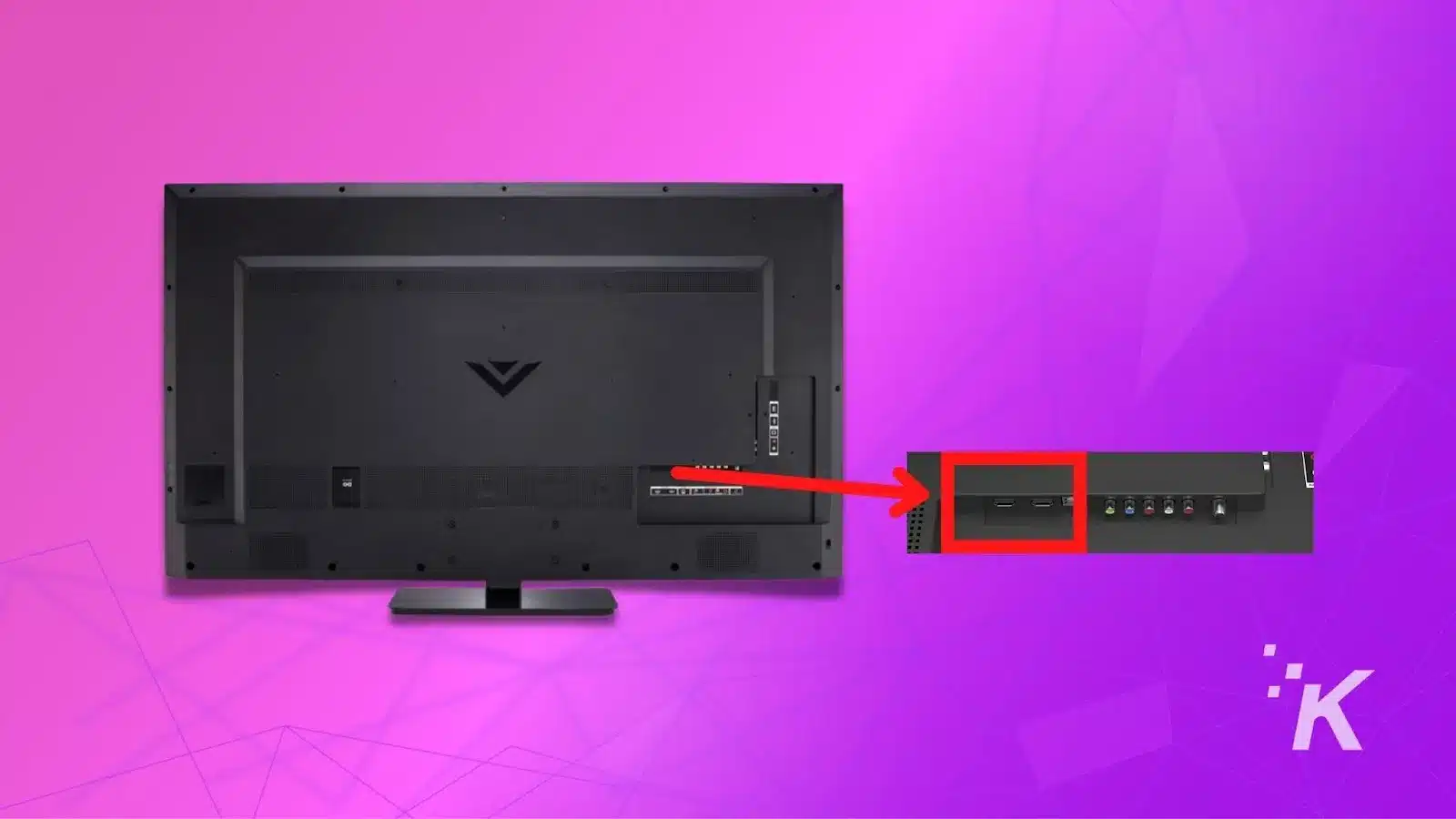 image explaining Connect one end of the HDMI cable to the HDMI ARC port on your Vizio TV