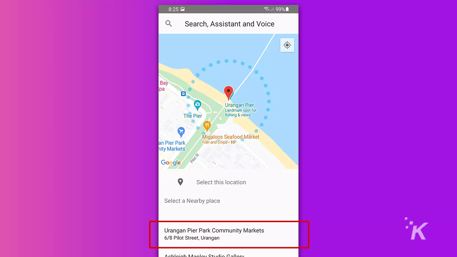 Finding trusted places on android