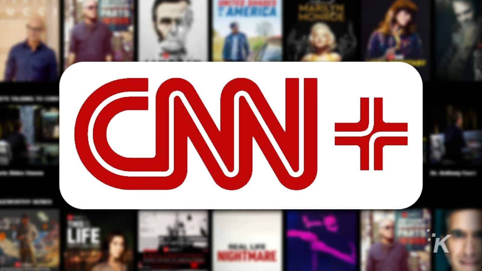 cnn+ logo on blurred background