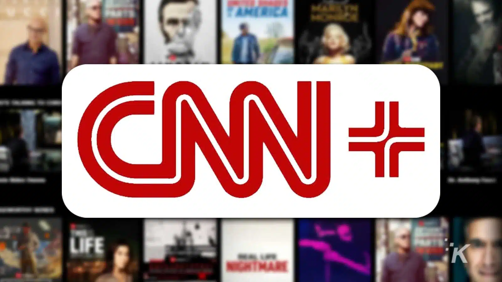 cnn+ logo on blurred background