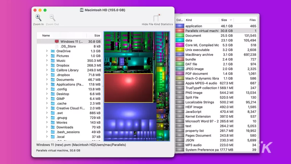 disk inventory x screenshot for mac