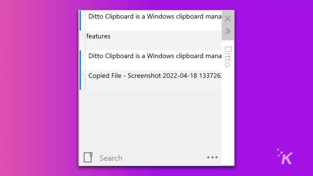 ditto clipboard manager