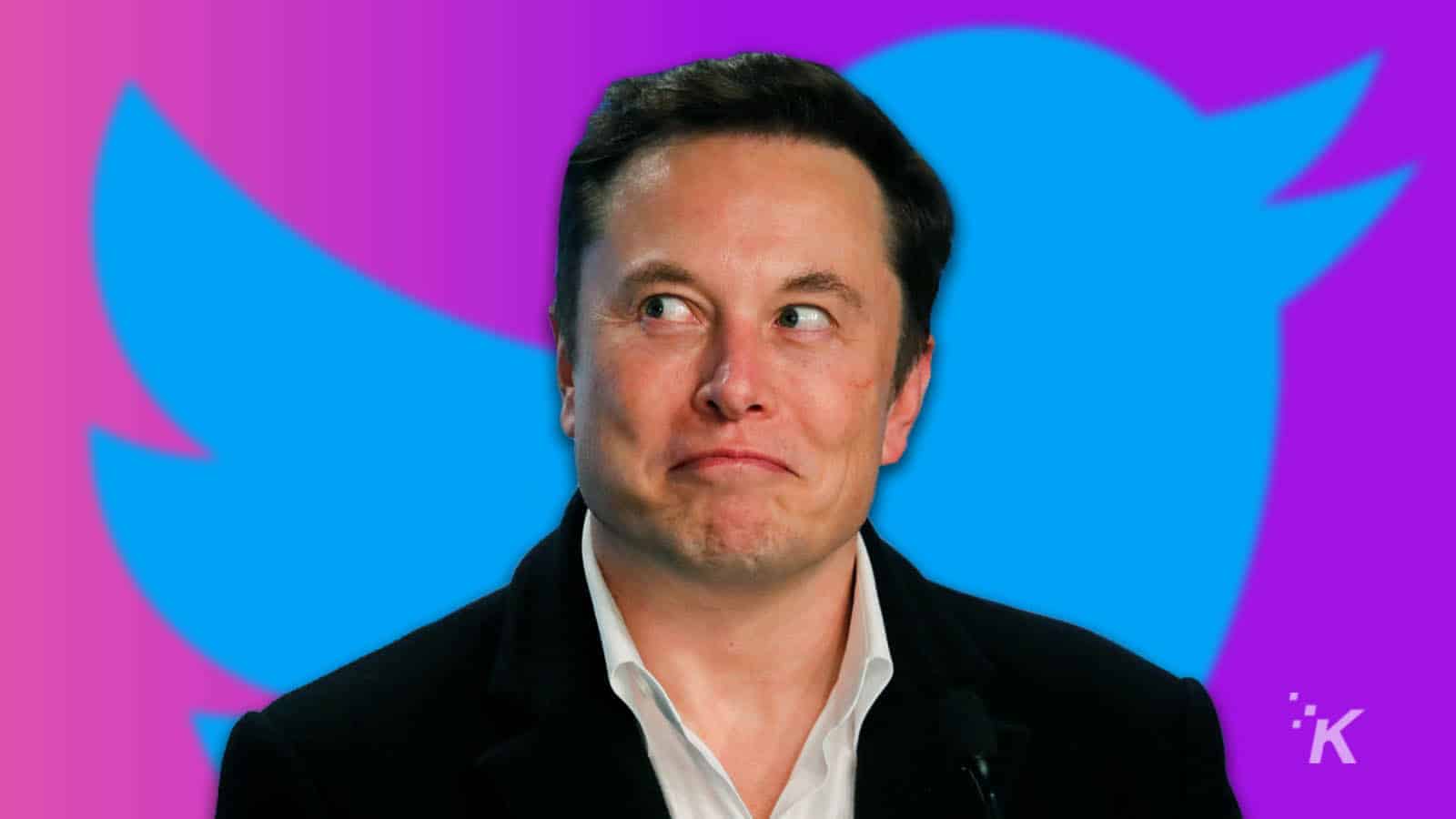 Elon musk and twitter logo