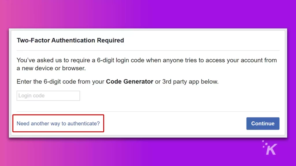 Can't log in to Facebook because Code Generator fails [Solved]