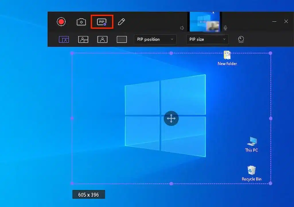 screenshot of hitpaw screen recorder