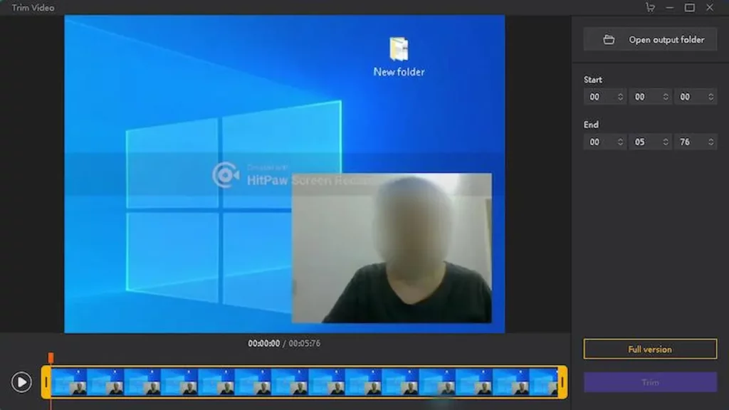 screenshot of hitpaw screen recorder