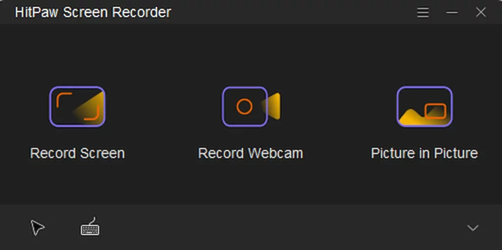screenshot of hitpaw screen recorder