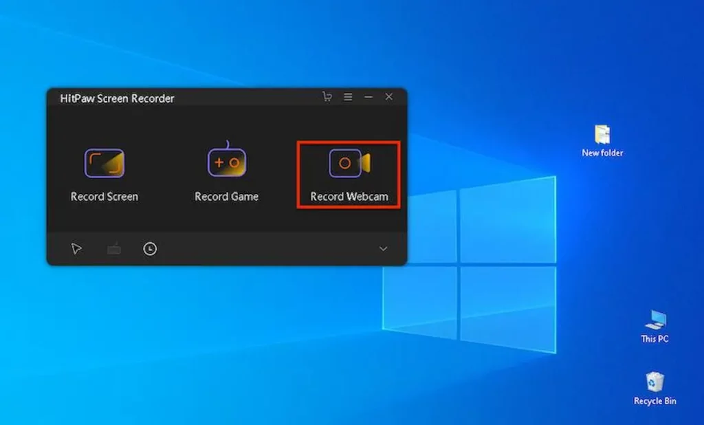 screenshot of hitpaw screen recorder