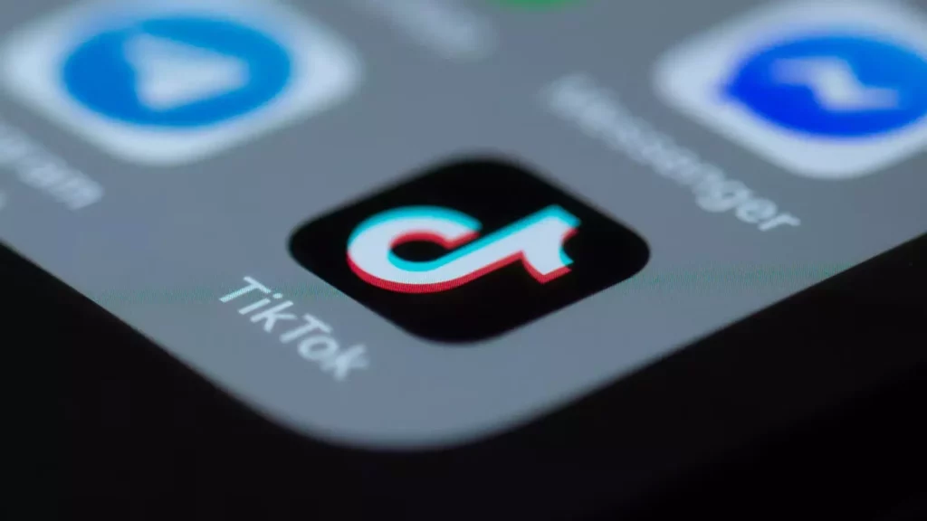 Tiktok app logo on phone screen