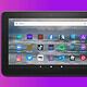 Amazon fire 7 tablet 2022 edition on a purple background