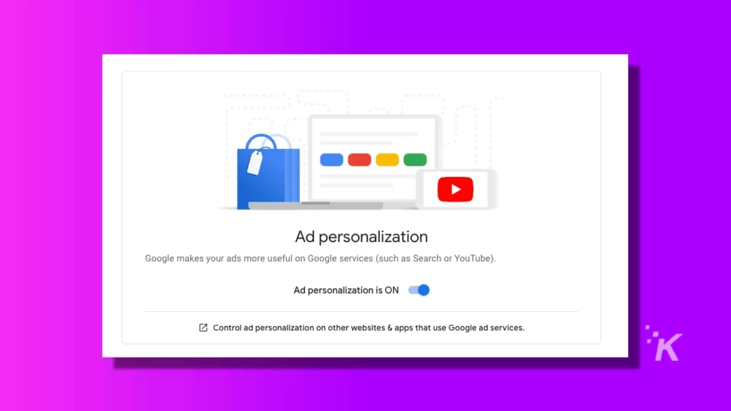 google ad personalization settings 