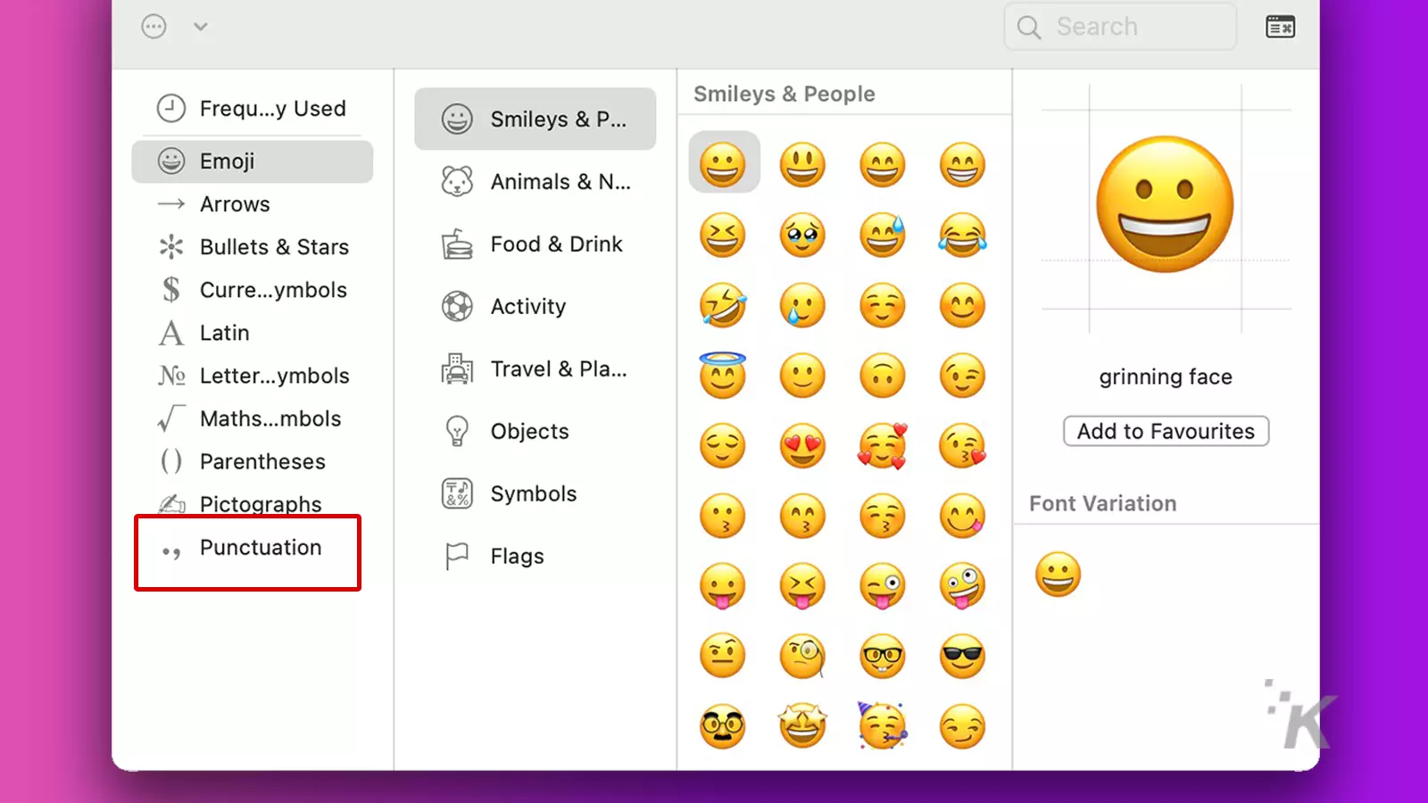 ma character viewer showing emojis