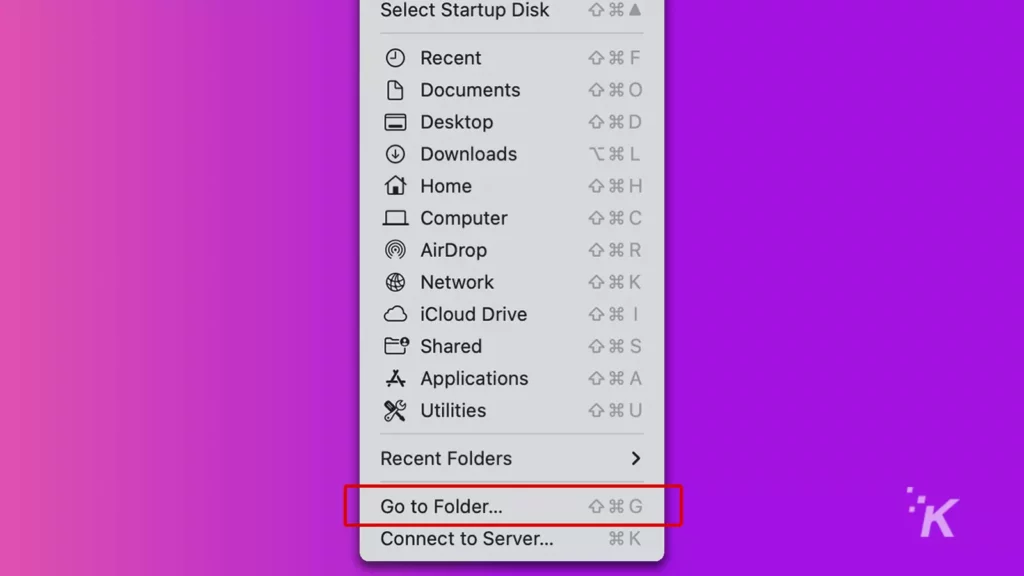 mac finder menu