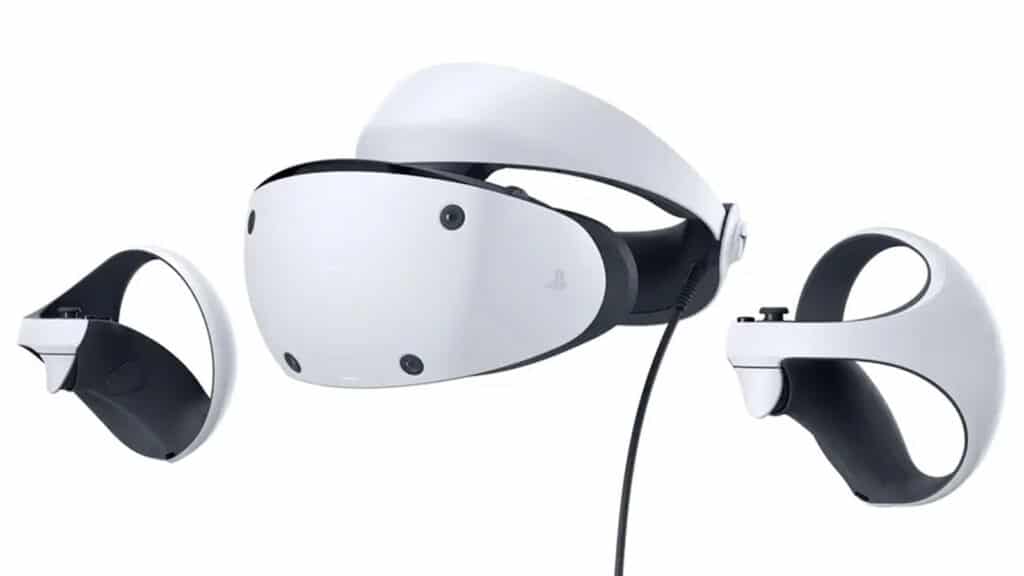 Playstation vr2 headset and controllers