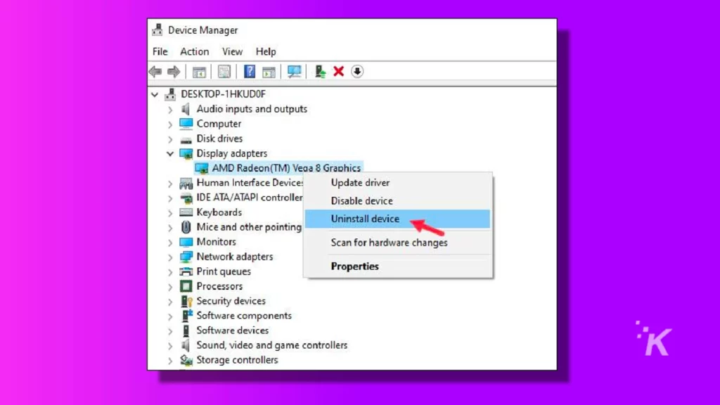 uninstall pc graphics driver
