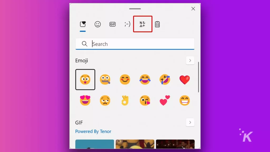 windows character viewer