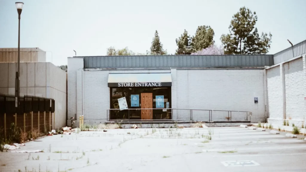 abandoned store in town