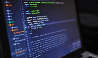 Programming codes on computer screen for AI technologies