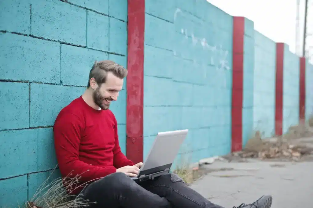 man on laptop digital transformation