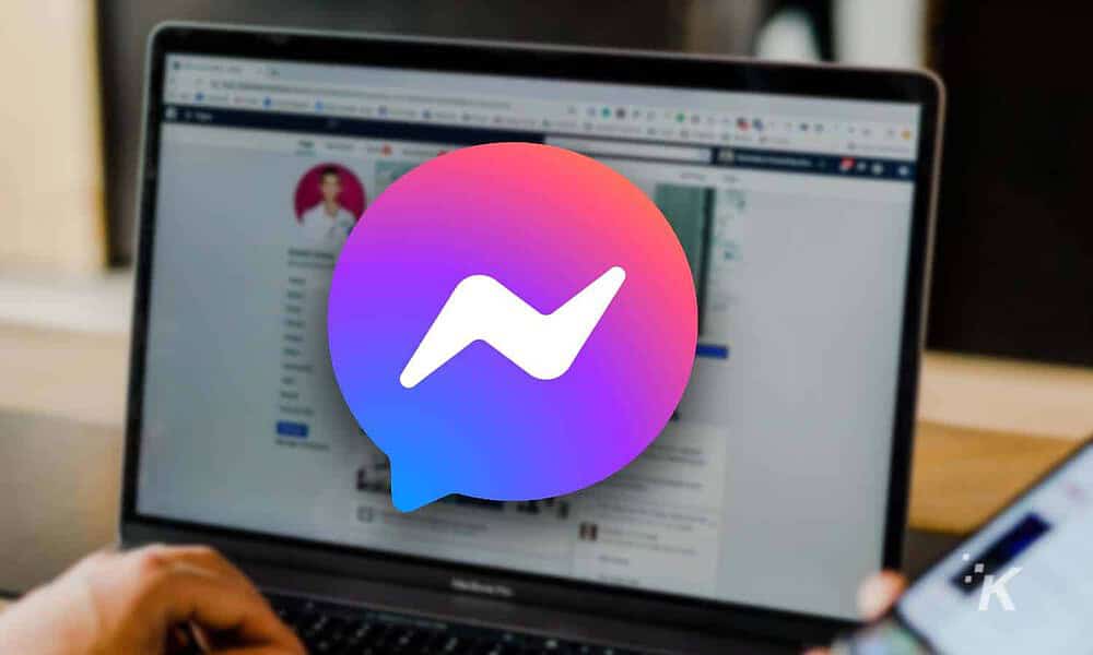 facebook messenger logo on blurred background