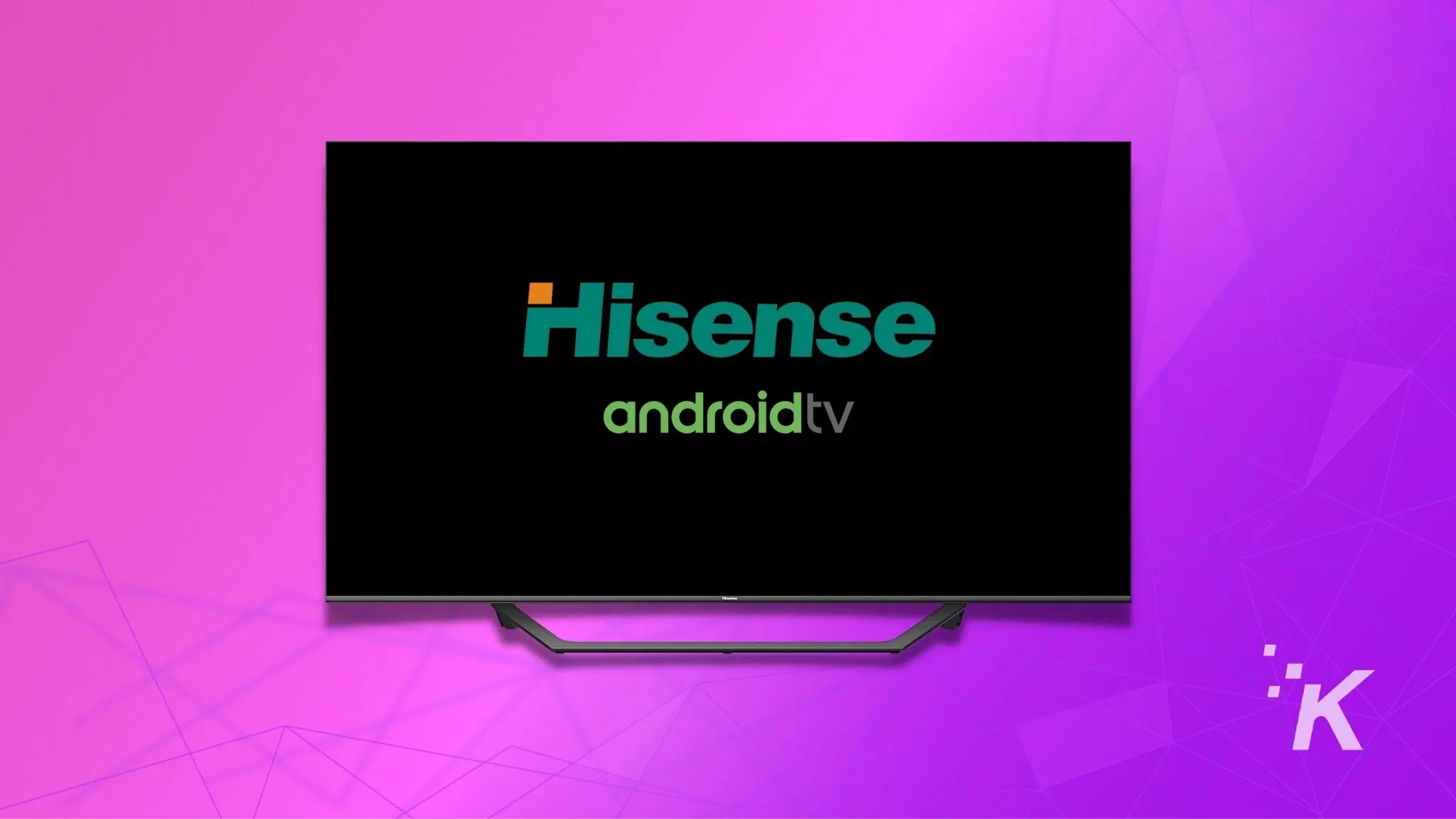 Hisense Android TV on purple background