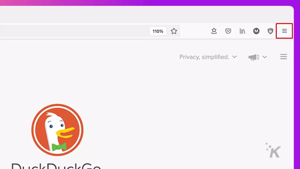 firefox home screen