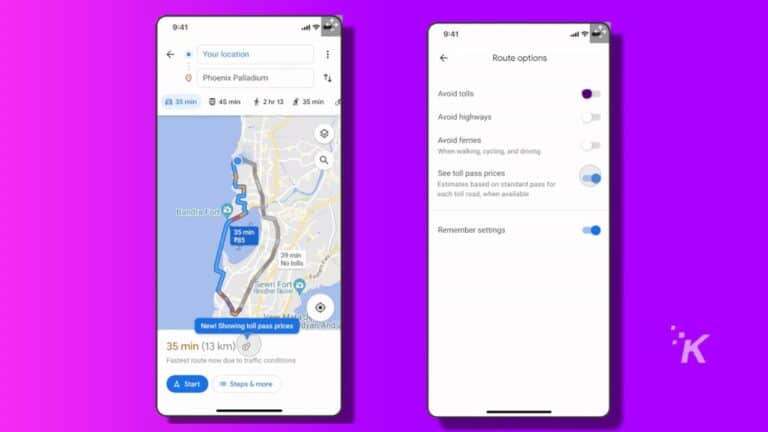 Google Maps can now estimate how much you’ll pay in tolls