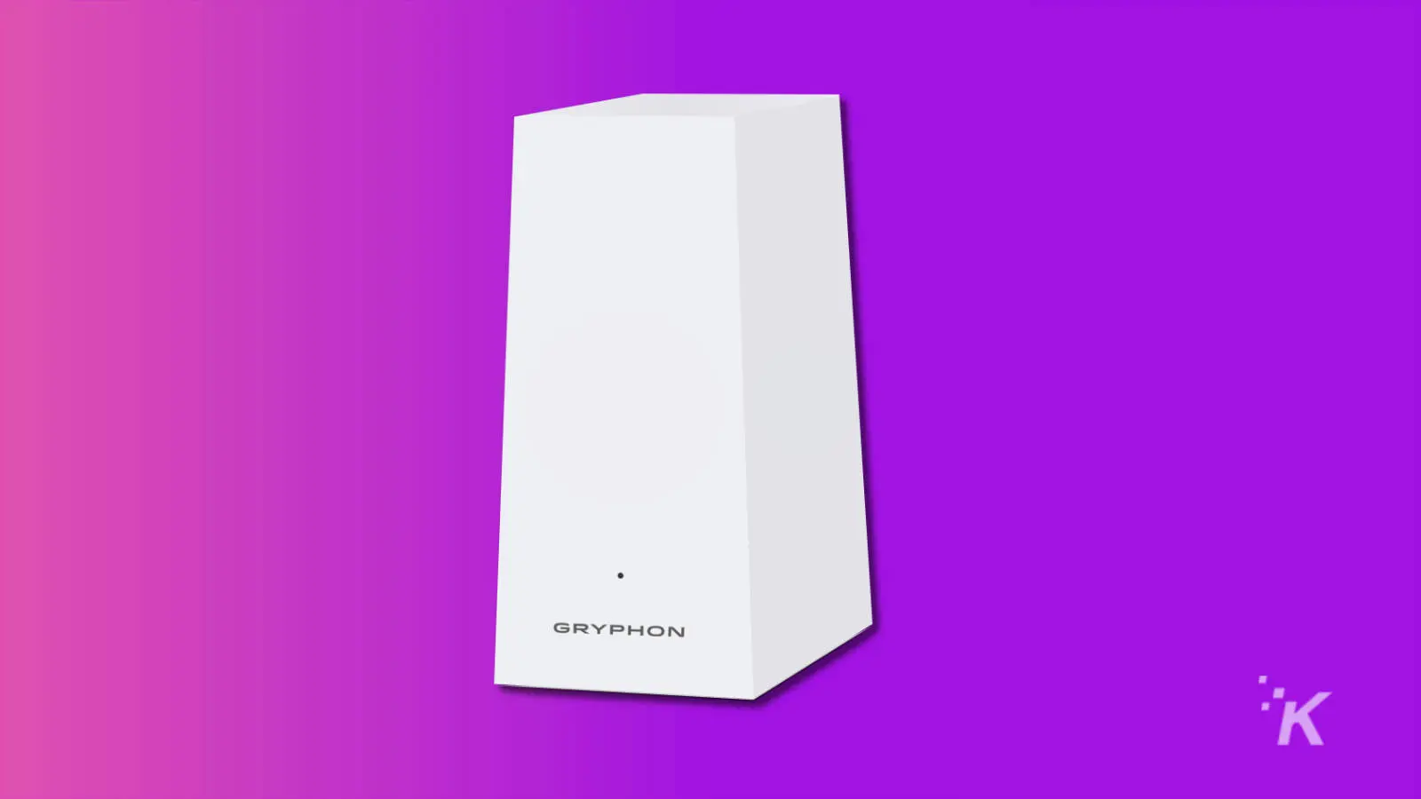 gryphon ax router on purple background