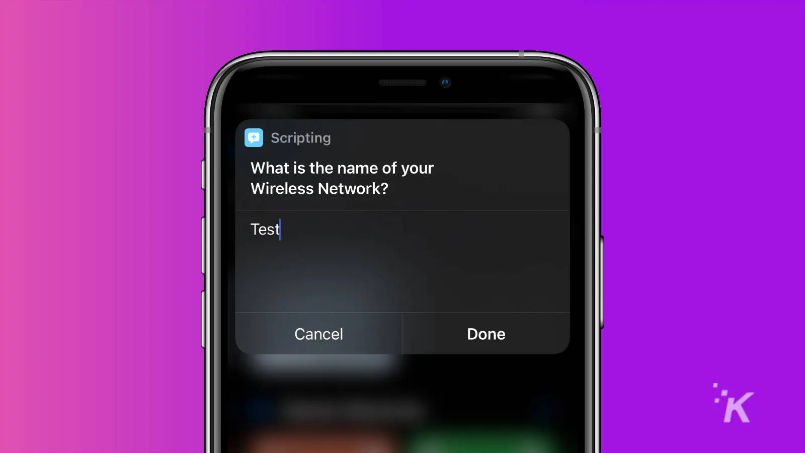 screenshot of ios shortcuts app