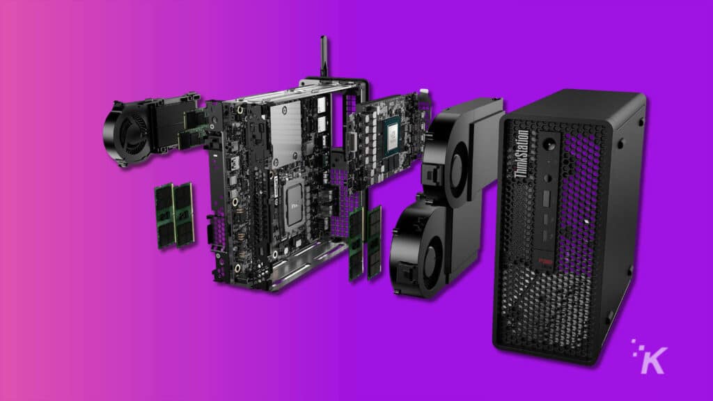 exploded view of lenovo p360 ultra pc