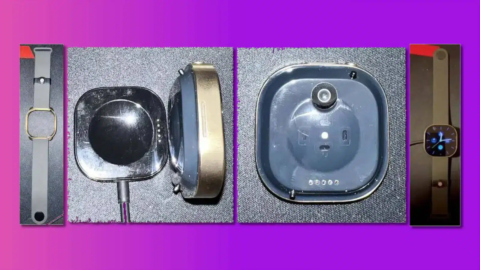 four images of meta dual-cam smartwatch prototype