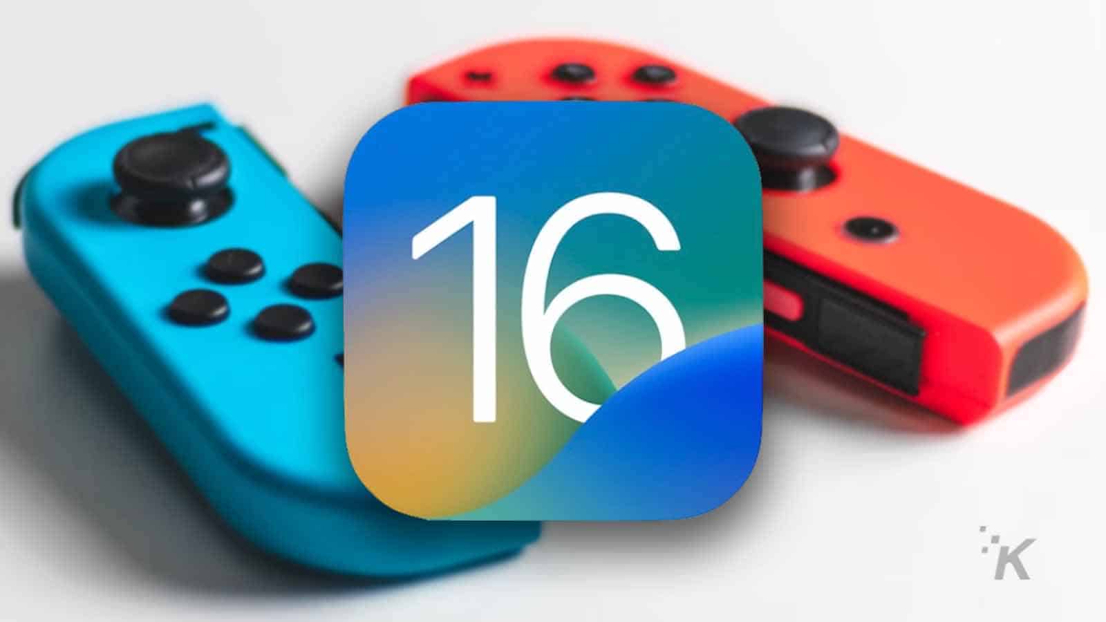 joy-con controllers and ios 16 icon for apple