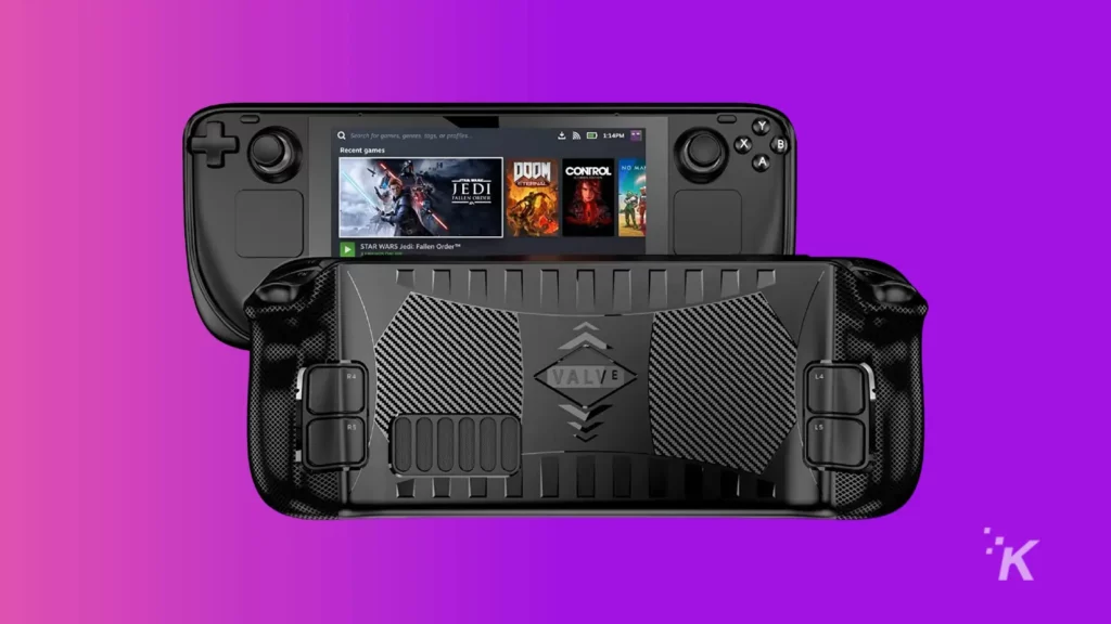 Case for Steam Deck OLED 2023/Steam Deck 2021, Impact Resistant Grip Case  with Built-in Kickstand, Compatible with Valve Steam Deck Console, Black