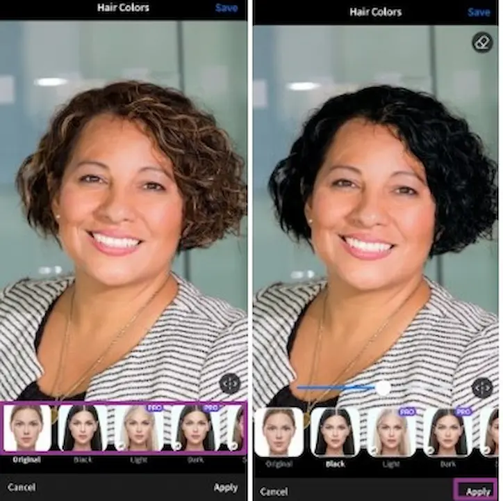 Faceapp-haircolors