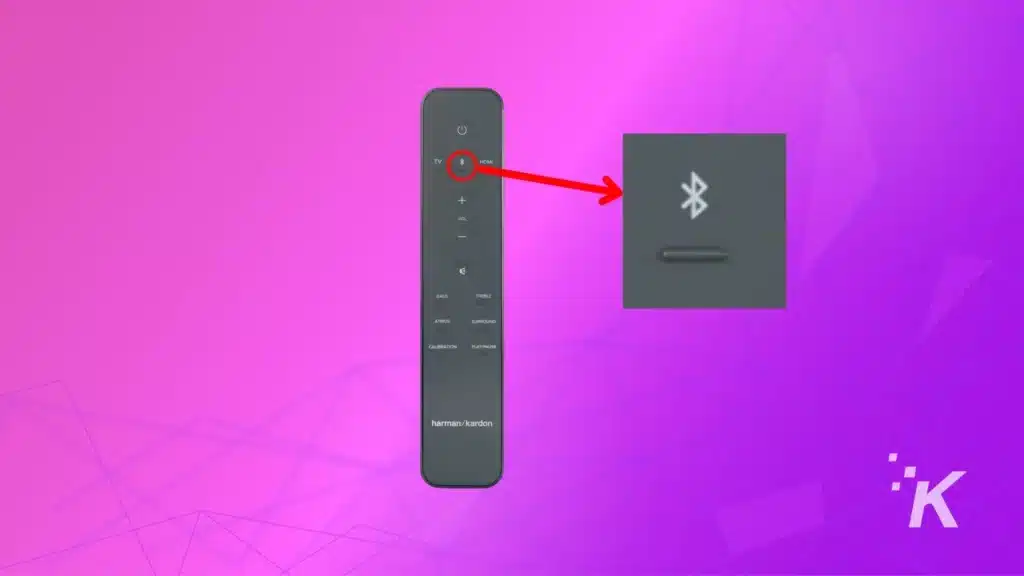 Bluetooth button on harman kardon speaker remote