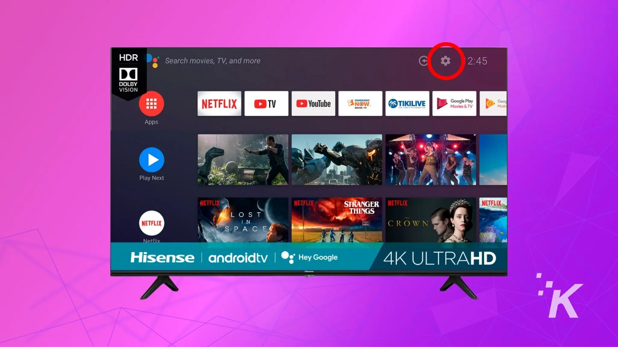 hisense tv android tv settings