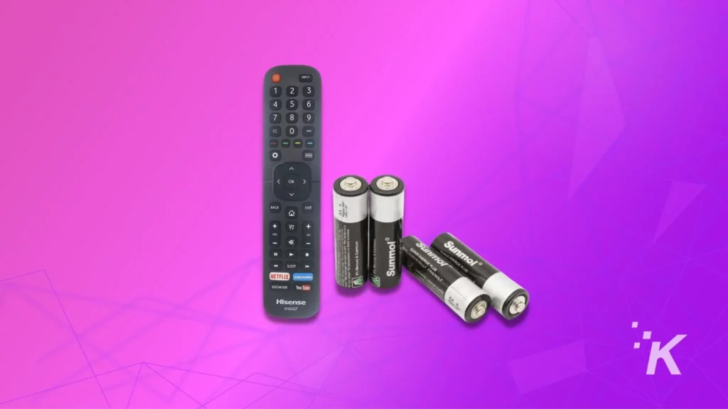 Hisense TV remote with batteries